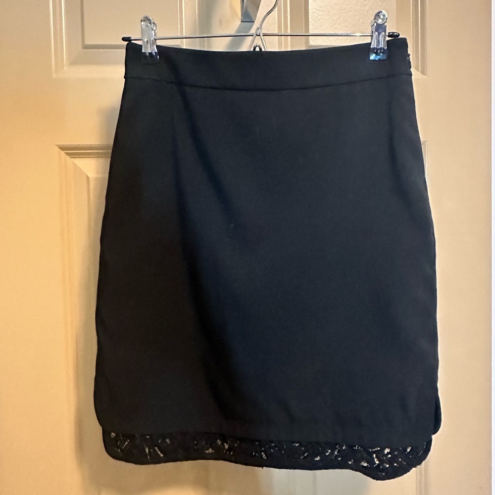 Ann Taylor skirt - black with lace trim.
